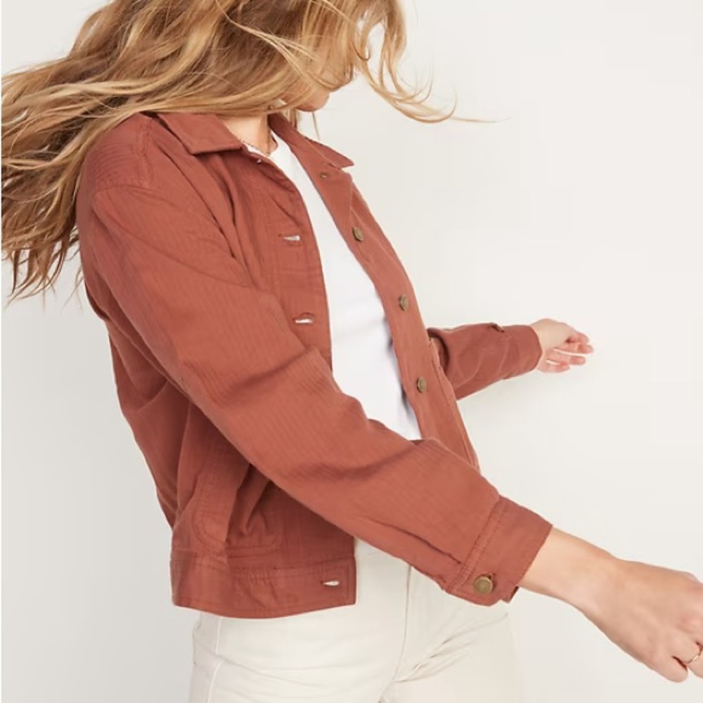 Textured-Twill Utility Jacket